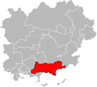 Locatie van het kanton