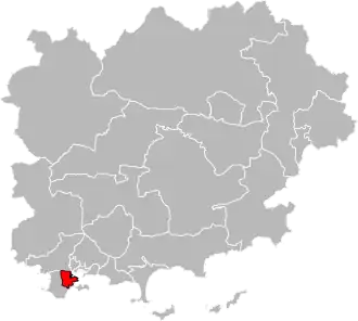 Locatie van het kanton