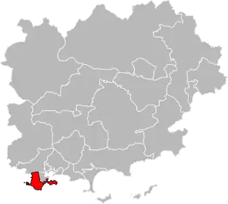 Locatie van het kanton