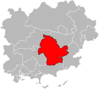 Locatie van het kanton