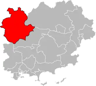 Locatie van het kanton