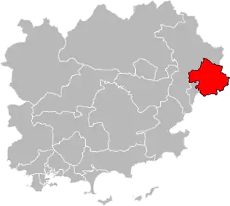 Locatie van het kanton