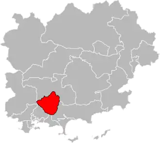 Locatie van het kanton