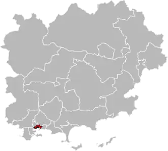 Locatie van het kanton