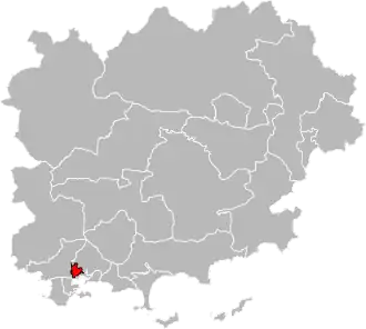 Locatie van het kanton