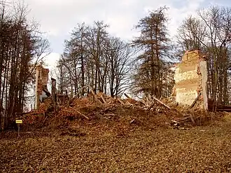 Het laatste restant van het landhuis van Vara anno 2008