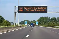 Dymanisch tekstbord in België