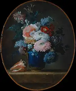 Vaas met bloemen en schelp (1780)