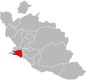 Locatie van het kanton