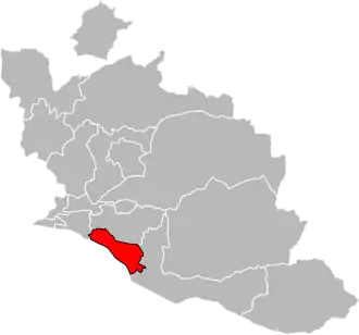 Locatie van het kanton