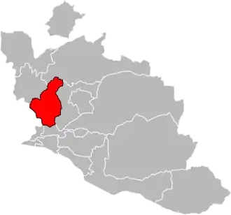 Locatie van het kanton