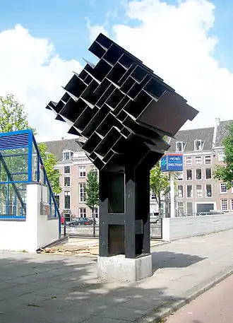 Monument voor M.S. Vaz Dias (1965), Weesperstraat, Amsterdam