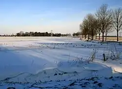 Zicht op Veenhof in de sneeuw, winter 2010