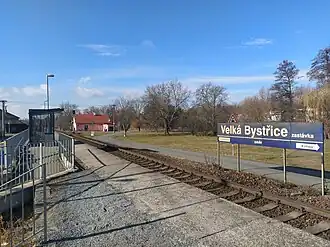 Spoorweghalte Velká Bystřice zastávka