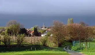 Velm gezien van het waterbekken