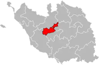 Locatie van het kanton