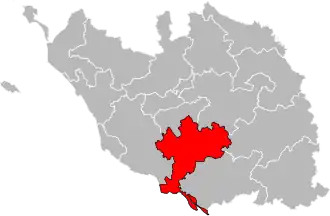 Locatie van het kanton