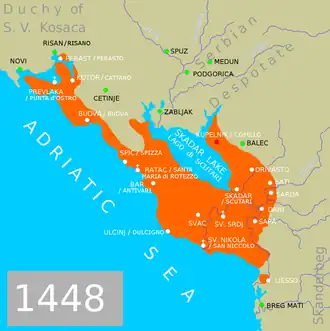 Venetiaanse bezetting van onder andere Albanië (1448)