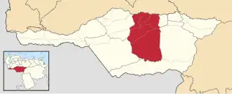 Locatie van de gemeente in Apure