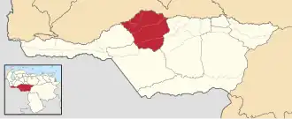 Locatie van de gemeente in Apure