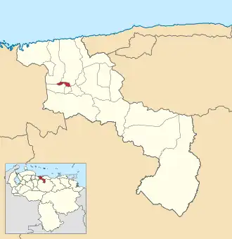 Locatie van de gemeente in Aragua