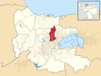 Locatie van de gemeente in Carabobo