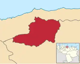 Locatie van de gemeente in Distrito Capital