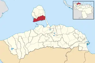 Locatie van de gemeente in Falcón