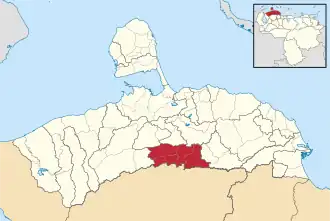 Locatie van de gemeente in Falcón