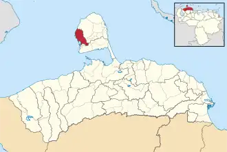 Locatie van de gemeente in Falcón