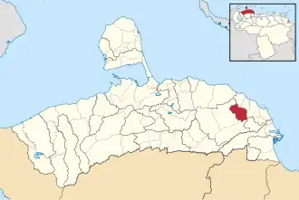 Locatie van de gemeente in Falcón