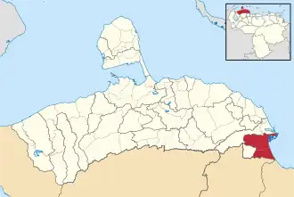 Locatie van de gemeente in Falcón