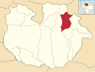 Locatie van de gemeente in Guárico