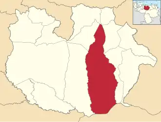 Locatie van de gemeente in Guárico