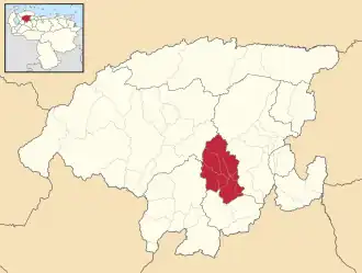 Locatie van de gemeente in Lara