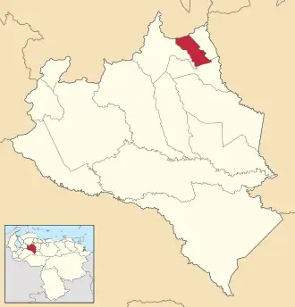 Locatie van de gemeente in Portuguesa