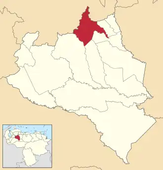 Locatie van de gemeente in Portuguesa