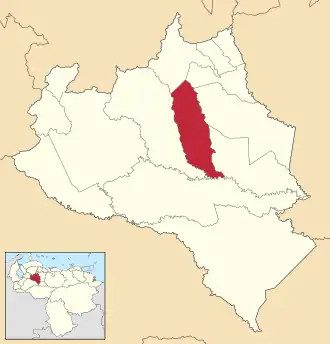 Locatie van de gemeente in Portuguesa