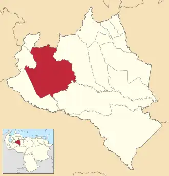 Locatie van de gemeente in Portuguesa