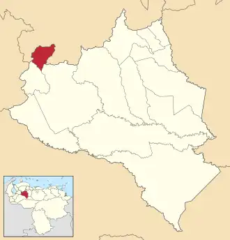 Locatie van de gemeente in Portuguesa