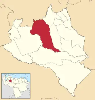 Locatie van de gemeente in Portuguesa