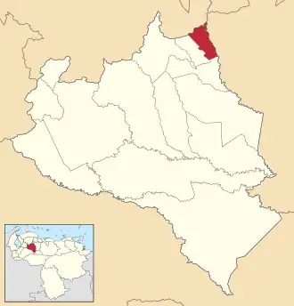 Locatie van de gemeente in Portuguesa