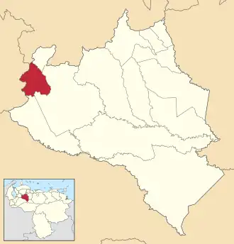 Locatie van de gemeente in Portuguesa