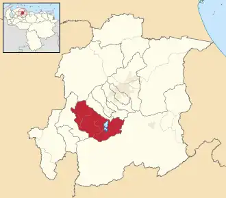 Locatie van de gemeente in Yaracuy