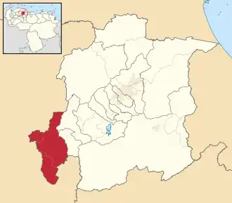 Locatie van de gemeente in Yaracuy