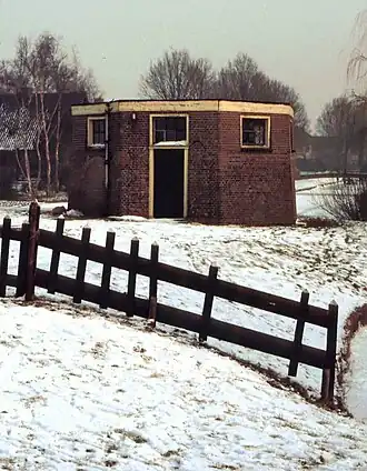 Onderbouw van de molen rond 1990