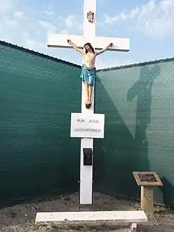 Wegkruis dicht bij centrum Leunen