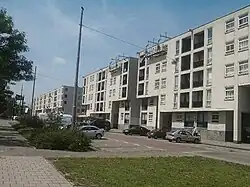 Nabij het winkelcentrum