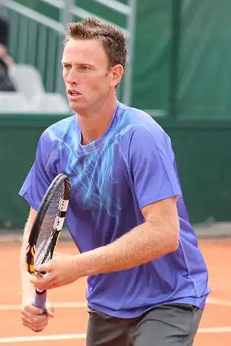 Michael Venus op Roland Garros 2015