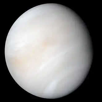 Venus in echte kleuren, vastgelegd door Mariner 10